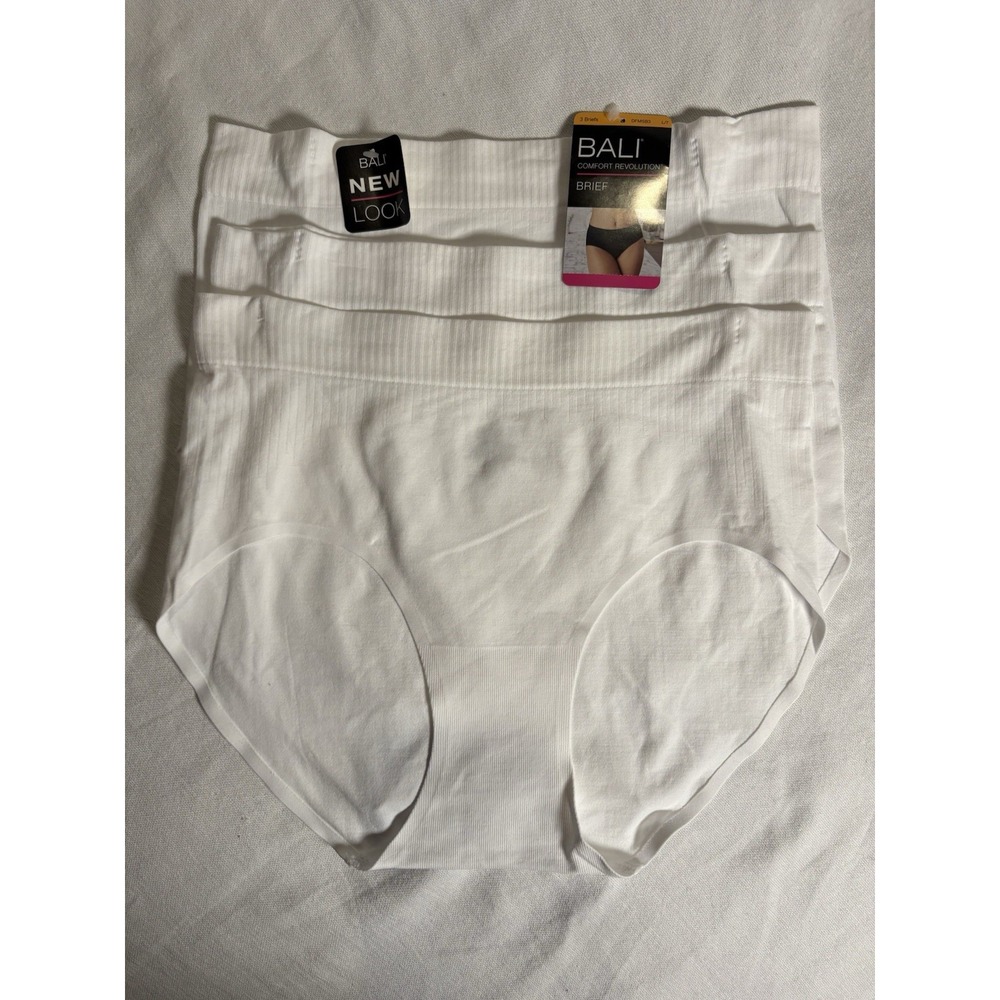 NEW Bali Briefs Comfort Revolution Briefs Women's Medium 3 Pair White DFMSB3